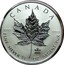 Canada 3 Dollars Maple leaf 2004 Mint logo privy mark KM# 623 CANADA 9999 9999 FINE SILVER 1/4 OZ ARGENT PUR coin reverse