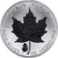 Canada 5 Dollars Maple leaf in red with crystal 2010 KM# 1290 CANADA 9999 9999 FINE SILVER 1 OZ ARGENT PUR coin reverse