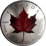 Canada 5 Dollars Maple Leaf (Red) 2014 Proof KM# 1809 CANADA 9999 9999 FINE SILVER 1 OZ ARGENT PUR coin reverse