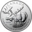 Canada 5 Dollars Moose 2012 KM# 1241 CANADA 9999 WW FINE SILVER 1 OZ ARGENT PUR coin reverse