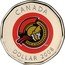 Canada Dollar Ottawa Senators 2009 KM# 793 CANADA DOLLAR 2009 TM/MC coin reverse