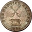 Canada Halfpenny Token Commercial Change 1820 UC-9A1 COMMERCIAL CHANGE 1820 coin reverse