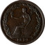 Canada Halfpenny Wellington Token 1814 WE-8A1 1814 coin reverse