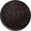 Canada Penny Self government and free trade 1855 PRINCE EDWARD ISLAND 1855 coin obverse