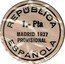 Spain 1.-Pta (Madrid) REPUBLICA ESPAÑOLA 1 PTA MADRID 1937 PROVISIONAL coin obverse