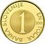 Slovenia 1 Tolar (10 years of Slovenian tolar) BANKA SLOVENIJE EN TOLAR 1 2006 coin obverse