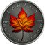 Canada 5 dollars Royal Mint (Four seasons) 2020 CANADA 9999 9999 FINE SILVER 1 OZ ARGENT PUR coin reverse