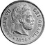Spain 5 Pesetas Carlos VII 1874 X# PT5 DEI GRACIA 1874 CAROLUS VII coin obverse