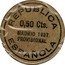 Spain 0,50 Cts Madrid 1937 REPÚBLICA ESPAÑOLA 0,50 CTS MADRID 1937 PROVISIONAL coin obverse