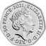 UK 50 Pence Team of GB at the Olympics 2021 ELIZABETH II D G REG F D 50 PENCE 2021 JC coin obverse