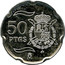 Spain 50 Pesetas Juan Carlos I Silver 2000 ♔M KM# 991a JUAN CARLOS I ESPAÑA 2000 coin reverse