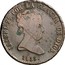 Spain 8 M (Isabel II) KM# 512.2 ISABEL 2ª POR LA GRACIA DE DIOS 1835 coin obverse