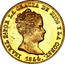 Spain 80 Rs KM# 578.3 Milled Real Coinage ISABEL 2A POR LA GRACIA DE DIOS Y LA CONST 1844 coin obverse