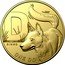 Australia One Dollar (D - Dingo) D DINGO ONE DOLLAR coin reverse