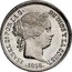 Spain Real (Isabel II) KM# 606.1 ISABEL 2A POR LA G DE DIOS Y LA CONST 1858 coin obverse