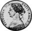Canada Half Cent Victoria- pattern 1861 KM# Pn2 VICTORIA D G BRITT REG F D coin obverse