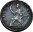 Ireland 1/2 Penny (George III- Pattern) KM# Pn22 HIBERNIA 1724 coin reverse
