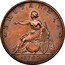 UK 1/2 Penny (George III) KM# PnC63 BRITANNIA 1790 coin reverse