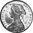 Canada One Cent Victoria- pattern 1861 KM# Pn6 VICTORIA D G BRITT REG F D coin obverse