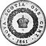 Canada One Cent Victoria- pattern 1861 KM# Pn6 ONE CENT 1861 NOVA SCOTIA coin reverse
