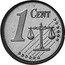 UK 1 Euro Cent (Elizabeth II - pattern) X# Pn1 1 CENT coin reverse