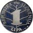 Slovenia 1 Lipa France Preseren 1990 Proof X# Tn2 REPUBLIKA SLOVENIJA 1 LIPA 1990 coin obverse