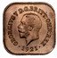 Australia One Penny Kookaburra Pattern 1921 KM# Pn21b GEORGIVS V D.G.BRITT.OMN:REX BM 1921 coin obverse