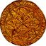 UK 11 Merks Scotland Thistle Noble (1588) MB# 151 IOVA DAT NVMERATQ FLORENT SCEPTRA... coin reverse