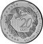 UK 20 Cent (Elizabeth II - pattern) X# Pn14 TRIAL ESSAI PRUEBA MUSTER 20 CENT coin reverse