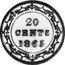 Canada 20 Cents (Victoria- pattern) KM# Pn13 20 CENTS 1865 coin reverse