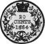 Canada 20 Cents (Victoria- pattern) KM# Pn5 20 CENTS 1864 coin reverse