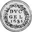 Netherlands Duit 1635 KM# 30.1 Gelderland Province Standart Coinage DVC GEL 1635 coin reverse