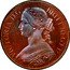 Canada One Cent Victoria- pattern 1861 KM# Pn8 VICTORIA D G BRITT REG F D coin obverse