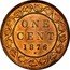 Canada One Cent (Victoria- pattern) KM# Pn12 ONE CENT 1876 H coin reverse