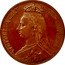 UK One Penny Victoria 1887 Proof X# 45 VICTORIA QUEEN AND EMPRESS 1887 coin obverse