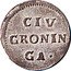 Netherlands Stuiver Weapon 1690 KM# 47 CIV GRONIN GA coin reverse