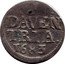 Netherlands 2 Stuivers 1683 KM# 77 Overijssel - Deventer City Standard Coinage DAVEN TRIA 1707 coin reverse