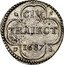 Netherlands Duit 1687 KM# 66a Utrecht City Standard Coinage CIV TRAIECT 1690 coin reverse