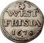 Netherlands Stuiver 1678 KM# 74 West Friesland Provincial Coinage WEST FRISIA 1678 coin reverse