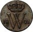 Netherlands 1/2 Cent Willem II 1841 Lilly KM# 68 18 W 41 coin obverse