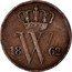 Netherlands 1 Cent William III 1862 Sword KM# 100 18 W 65 coin obverse