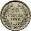 Netherlands 10 Cents William I 1849 Dot after date KM# 75 10 CENTS 1849. coin reverse
