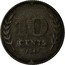 Netherlands 10 Cents Wilhelmina I 1943 KM# 173 10 CENTS 1942 coin reverse