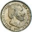 Netherlands 10 Cents William III 1882 Broadaxe, Dot after date KM# 80 WILLEM III KONING - DER NEDERLANDEN G.H.V.L. IPS coin obverse