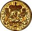 Netherlands 10 Ducat (Piedfort) KM# P38 CRESCUNT CONCORDIA RES PARVÆ 1703 coin reverse