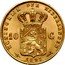 Netherlands 10 Guldens Wilhelmina I 1897 Halberd pearls free from edge KM# 118 KONINGRIJK DER NEDERLANDEN 10 G 1897 coin reverse