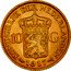 Netherlands 10 Guldens Wilhelmina I 1917 KM# 149 KONINGRIJK DER NEDERLANDEN 10 G 1917 coin reverse