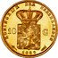 Netherlands 10 Guldens William III 1889 Halberd KM# 106 KONINGRIJK DER NEDERLANDEN. 1886 10 G coin reverse
