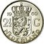 Netherlands 2-1/2 Gulden Juliana 1960 Proof KM# 185 19 61 2 1/2 G NEDERLAND coin reverse