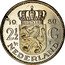 Netherlands 2-1/2 Gulden Juliana 1980 Proof KM# 191 19 70 2 1/2 G NEDERLAND coin reverse